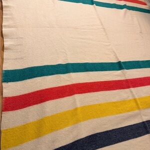 Vintage Early’s Witney Point Pure Wool Trapper Blanket England
69” x 80”
